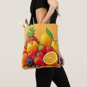 Frische Fülle: Lebendiges Frucht Erntes Design  Tasche (Von Nahem)