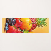 Frische Fülle: Lebendiges Frucht Erntes Design Yogamatte (Rückseite (Horizontal))
