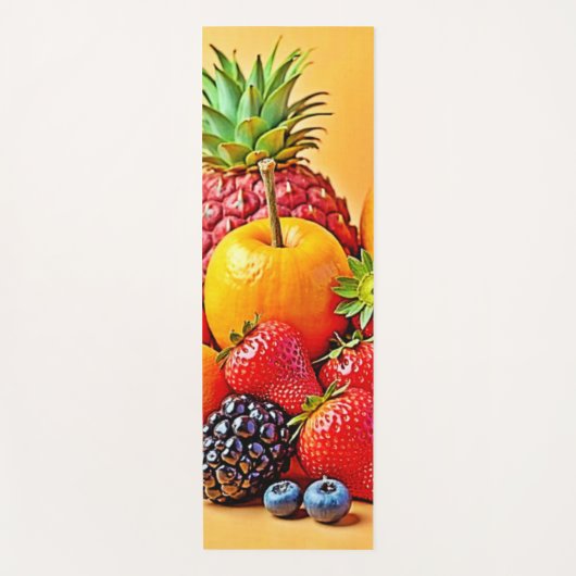 Frische Fülle: Lebendiges Frucht Erntes Design Yogamatte (Vorderseite)