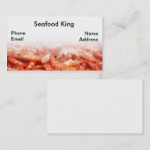 Frische Garnelen oder Garnele auf Anzeige Visitenkarte (Vorne/Hinten)