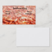 Frische Garnelen oder Garnele auf Anzeige Visitenkarte (Vorne/Hinten)
