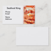 Frische Garnelen oder Garnele auf Anzeige Visitenkarte (Vorne/Hinten)