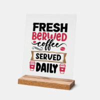 Frische gebraute Kaffeemarke