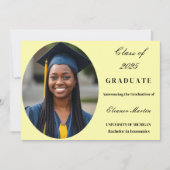 Frische Gelbe Elegantes Foto Einladung (Vorderseite)