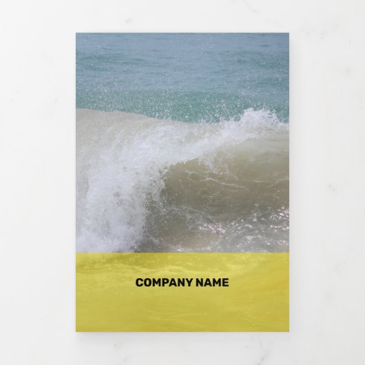 Frische gelbe moderne Transparenz Dreifach Gefaltete Karte (Cover)