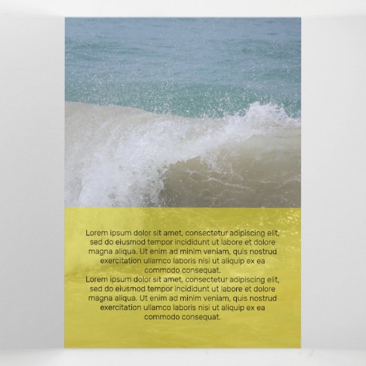 Frische gelbe moderne Transparenz Dreifach Gefaltete Karte (Innenseite Mitte)