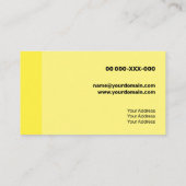 Frische gelbe zeitgenössische Transparenz Visitenkarte (Rückseite)