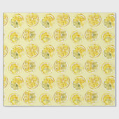 Frische gelbe Zitronen   Geschenkpapier (Flach)