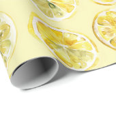 Frische gelbe Zitronen   Geschenkpapier (Rolleneckpunkt)