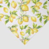 Frische gelbe Zitronen, grün Blätter Seidenpapier (Ausschnitt)