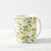 Frische gelbe Zitronen Kaffeetasse (VorderseiteRechts)
