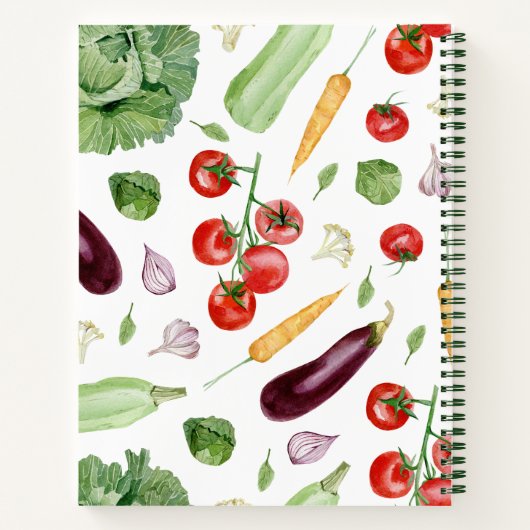 Frische Gemüse Recipio buchen Notizblock (Rückseite)