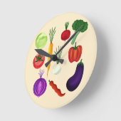 Frische Gemüse Runde Wanduhr (Winkel)