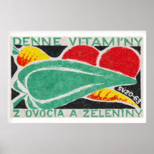 Frische Gemüse Streichholzschachtel Kunst Druck, T Poster