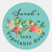 Frische Gemüsegärten - Medley & Butterfly Tee Runder Aufkleber (Vorderseite)