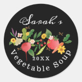 Frische Gemüsegarten Medley & Schmetterlinge Runder Aufkleber (Vorderseite)