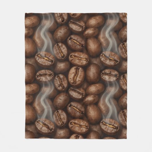 Frische geröstete Kaffeebohnen-Dampf-Aroma Fleecedecke (Vorderseite)
