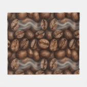 Frische geröstete Kaffeebohnen-Dampf-Aroma Fleecedecke (Vorderseite (Horizontal))