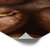 Frische geröstete Kaffeebohnen-Dampf-Aroma Poster (Ecke)