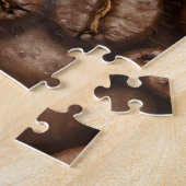 Frische geröstete Kaffeebohnen-Dampf-Aroma Puzzle (Seite)