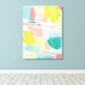 Frische Gesichter Abstrakt - Frühlingsfarben Leinwanddruck (Insitu (Holzboden))