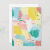 Frische Gesichter Abstrakt - Frühlingsfarben Postkarte (Vorne/Hinten)