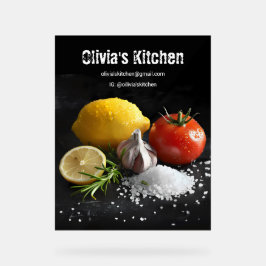 Frische, gesunde Lebensmittelzutaten Acrylschild