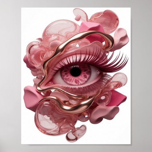 Frische Gold ABSTRACT ART Gestaltung Poster (Vorne)