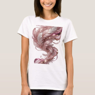 Frische Gold FANTASY FEATHERS Text Design T-Shirt