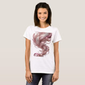 Frische Gold FANTASY FEATHERS Text Design T-Shirt (Vorne ganz)
