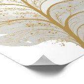 Frische Gold-GLOWING LEAF-Textdesign Poster (Ecke)