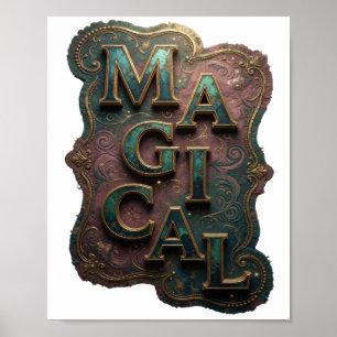 Frische Gold MAGISCHE Gestaltung Poster
