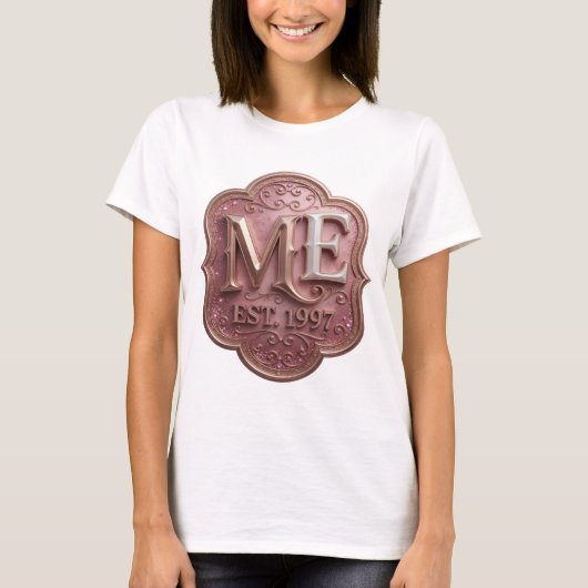 Frische Gold ME EST 1997 Statement Design T-Shirt (Vorderseite)