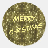 Frische goldene Lichter Weihnachtskruste. Aufklebe Runder Aufkleber (Vorderseite)