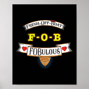 Frische Grafik von Fresh Off The Boat_ Lustige Vin Poster
