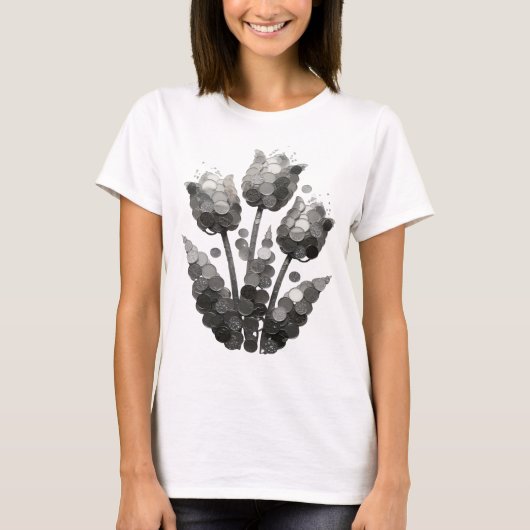 Frische graue ABSTRACT ART Statement Design T-Shirt (Vorderseite)