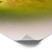 Frische grüne Äpfel mit fehlender Grenze Poster (Ecke)