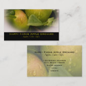 Frische grüne Äpfel mit fehlender Grenze Visitenkarte (Vorne/Hinten)