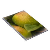 Frische grüne Äpfel mit Regentropfen Notizblock (Rechte Seite)