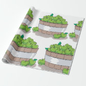 Frische grüne Apfelernte Barrel Granny Smith Geschenkpapier (Ungerollt)