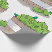 Frische grüne Apfelernte Barrel Granny Smith Geschenkpapier (Ecke)