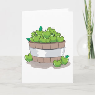 Frische grüne Apfelernte Barrel Granny Smith Karte