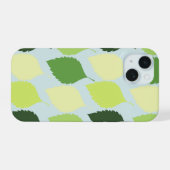 Frische grüne Blattmuster-Handyhülle iPhone 15 Hülle (Rückseite (Horizontal))