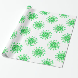 Frische grüne Blume nahtlos Geschenkpapier