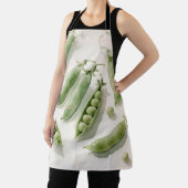 Frische grüne Erbsen Aquarell Schürze (InSitu)