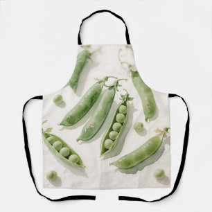 Frische grüne Erbsen Aquarell Schürze