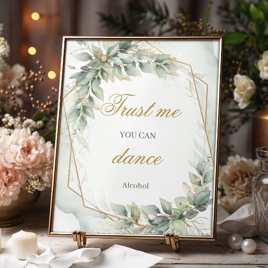 Frische grüne Eukalyptus Gold Vertrauen Sie mir ta Poster