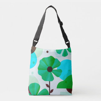 Frische grüne florale moderne Tote-Tasche Tragetaschen Mit Langen Trägern