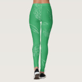 Frische grüne Stifte Leggings (Rückseite)