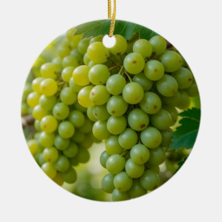 frische grüne Trauben Keramik Ornament